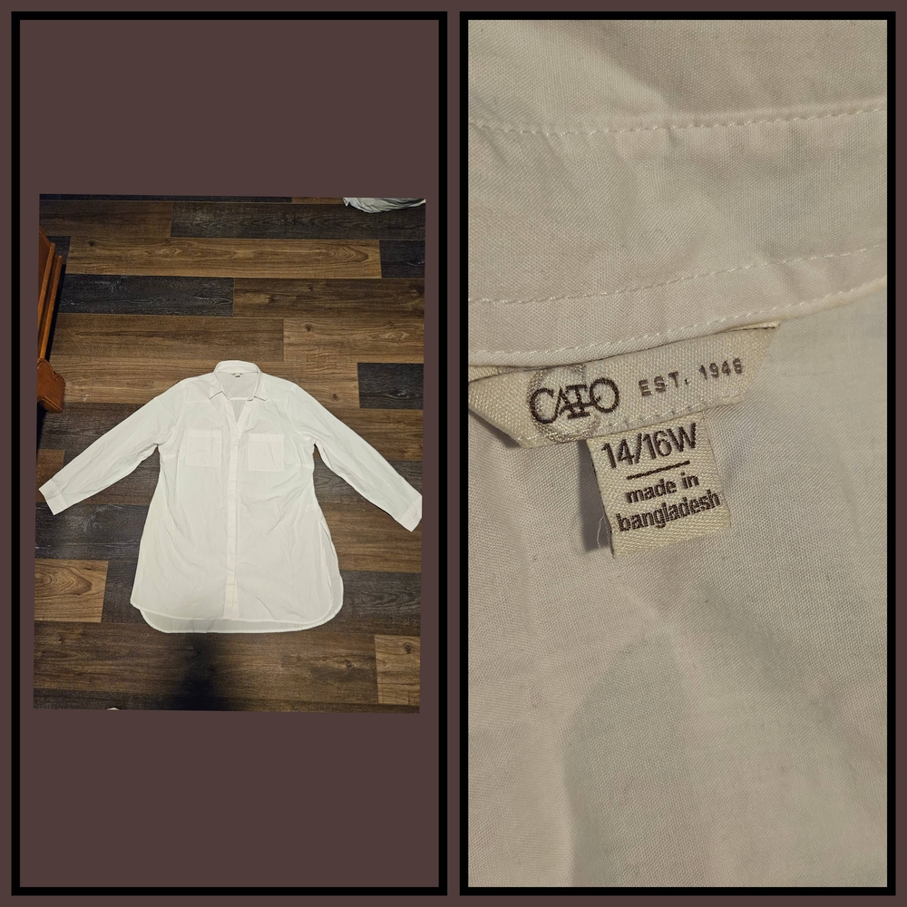 Cato Ivory Long Sleeve Blouse